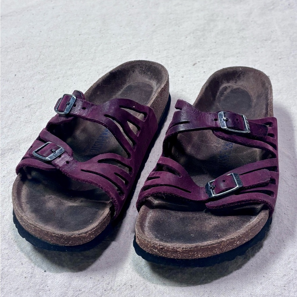 Birkenstock Plum Sandals with Buckles